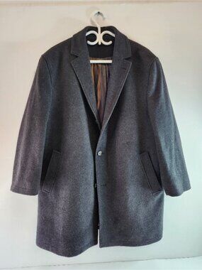 Stonehouse Mens Wool Blend Coat Size 44 Gray